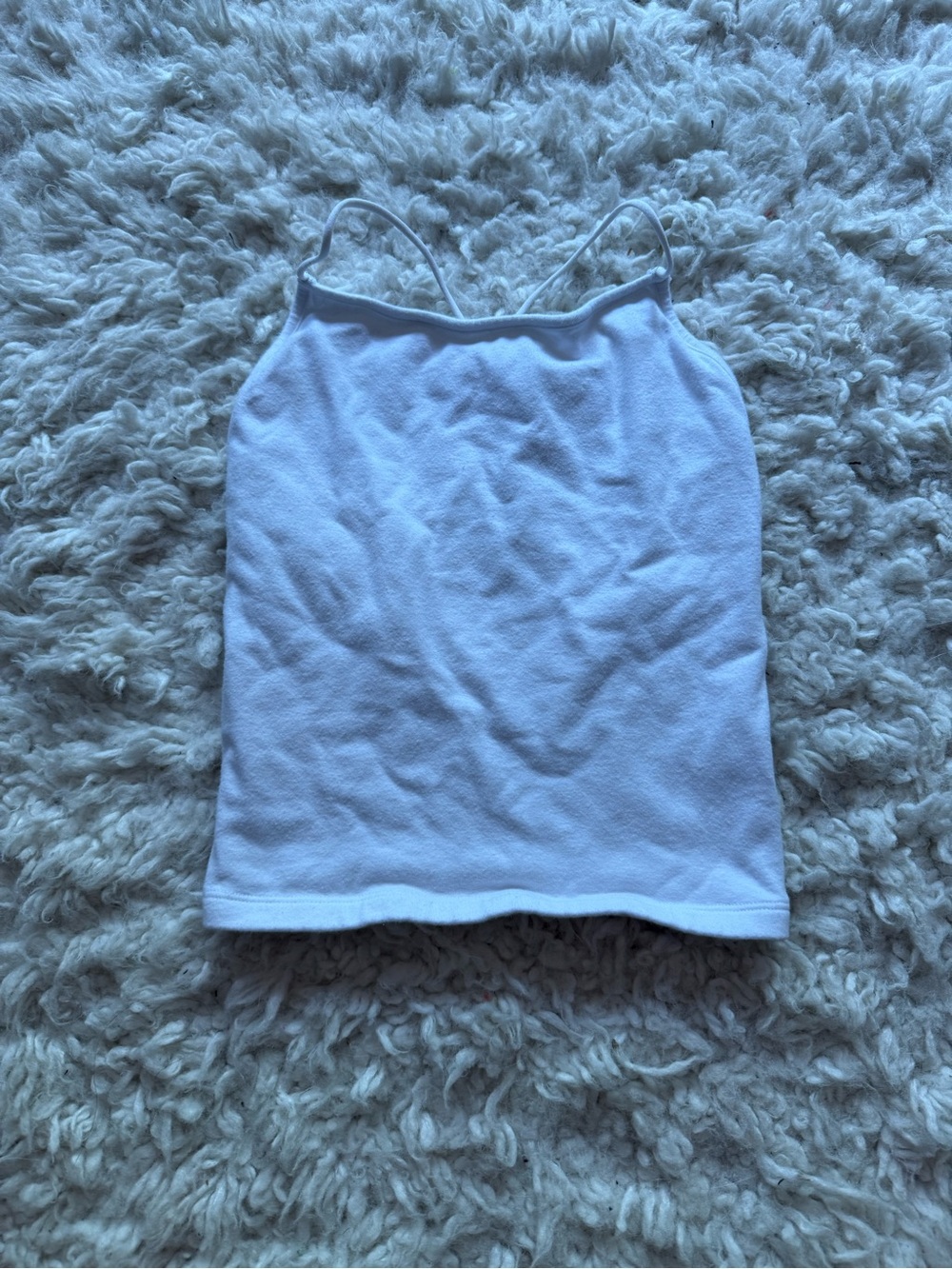 American Eagle Basic White Spaghetti Strap Tank Top
